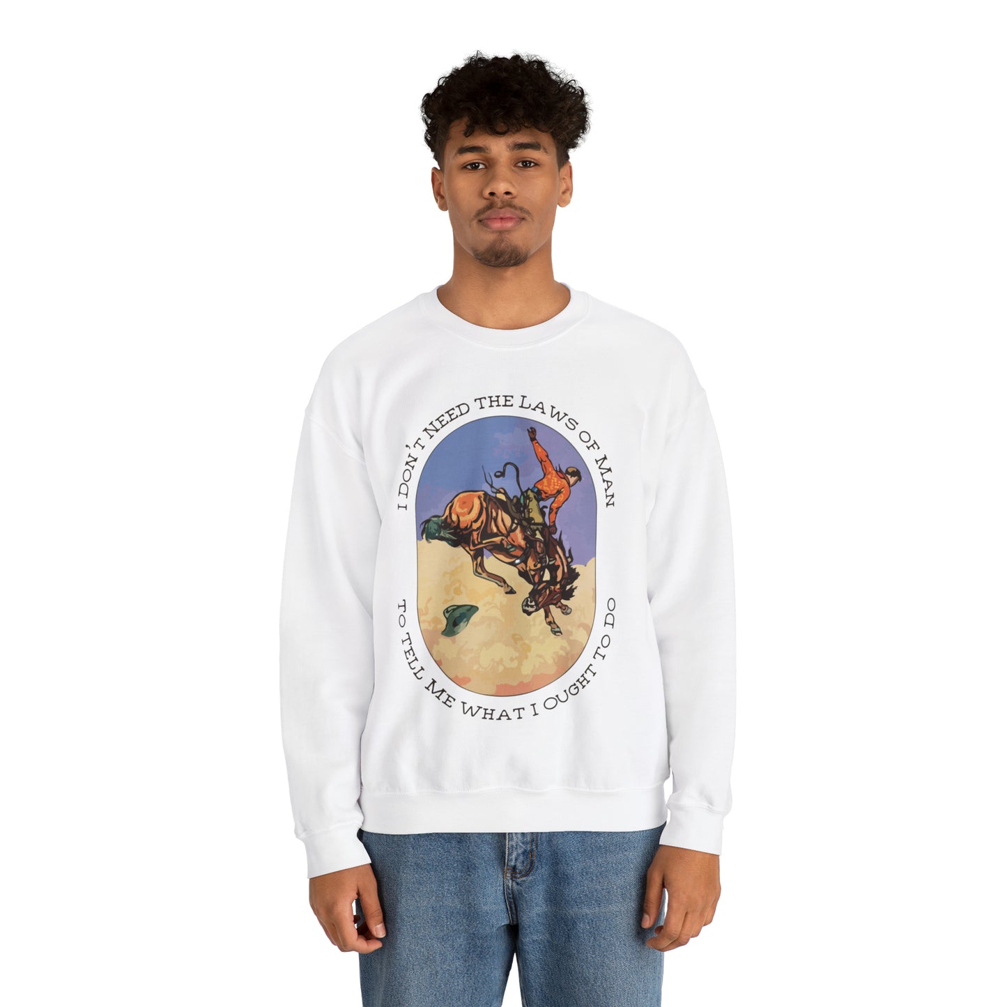 No Laws Cowboy Crewneck