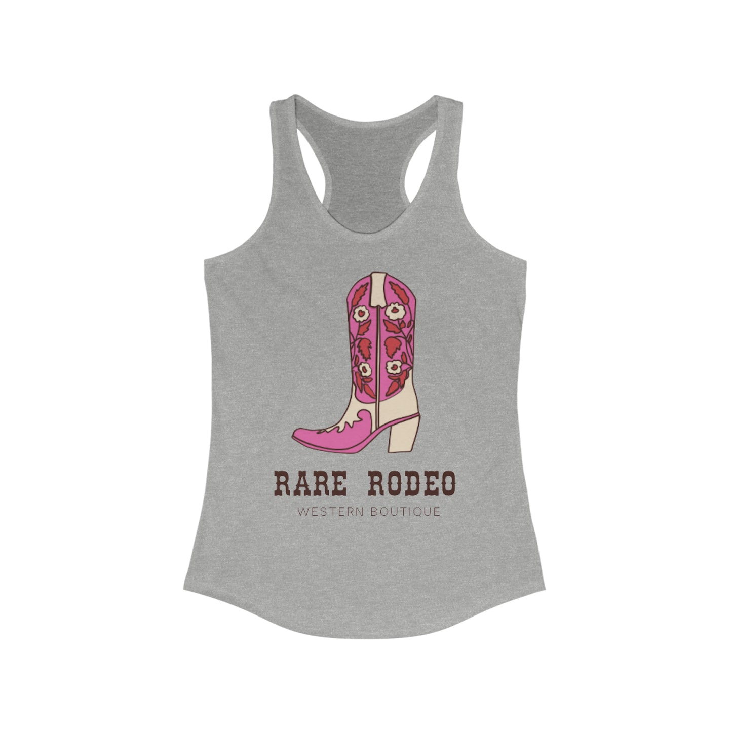 Pink Boot Rodeo Racerback Tank