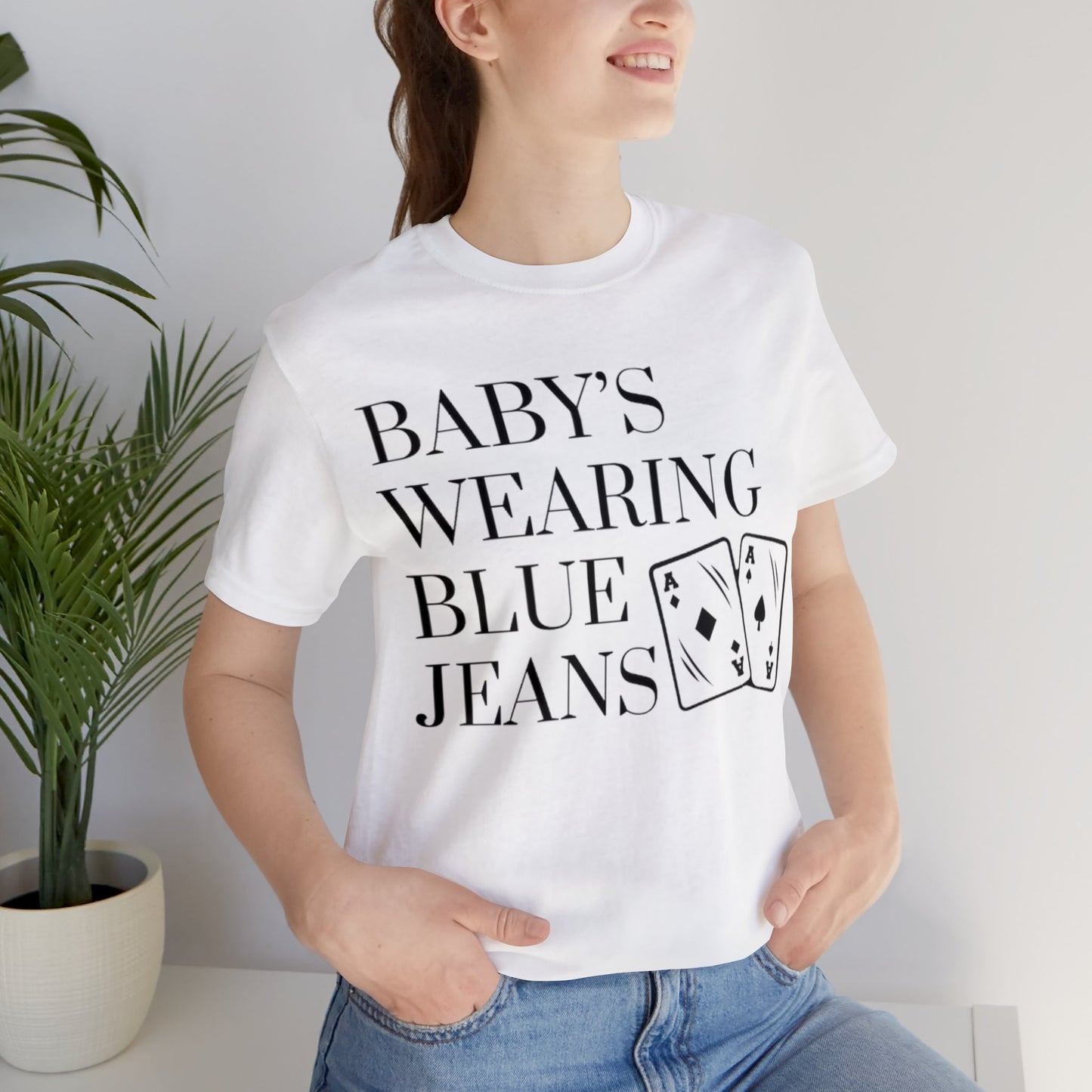 Baby's Wearing Blue Jeans Short Sleeve Tee