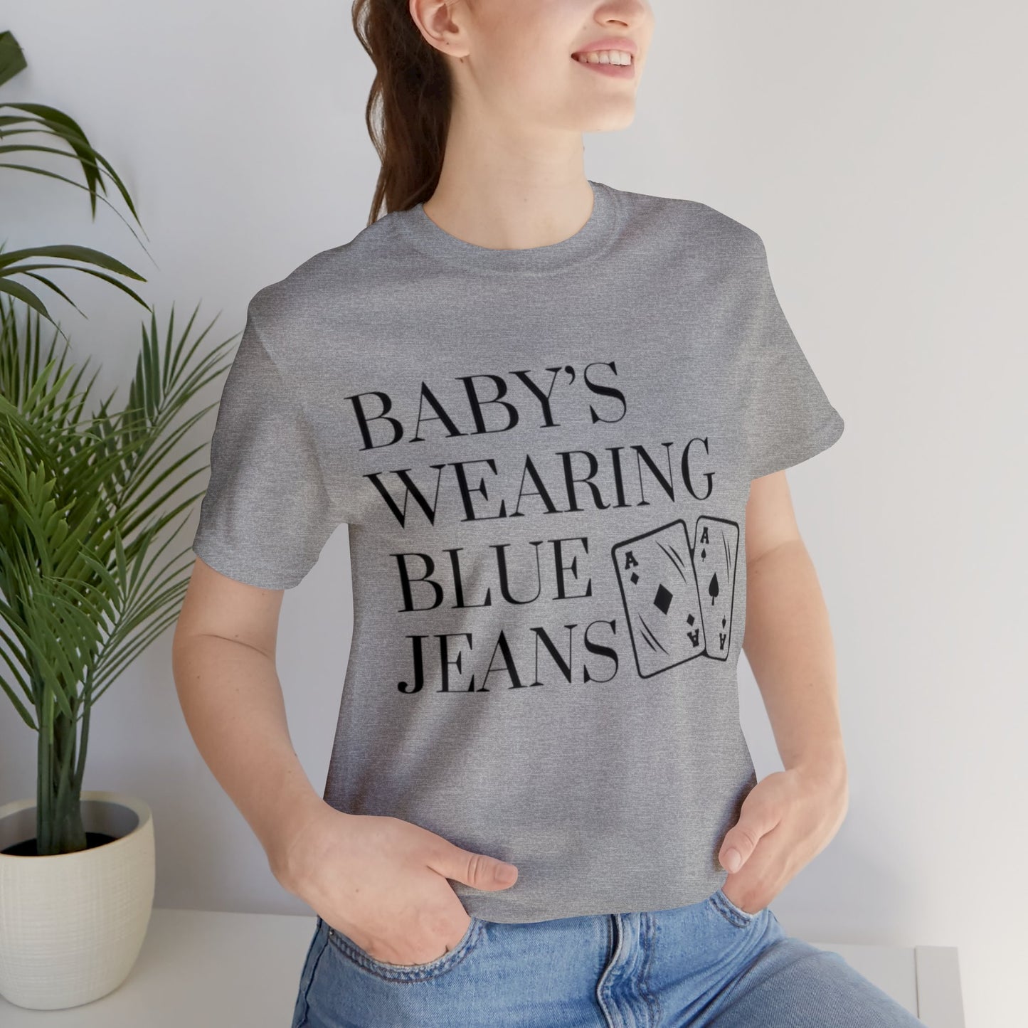 Baby's Wearing Blue Jeans Short Sleeve Tee