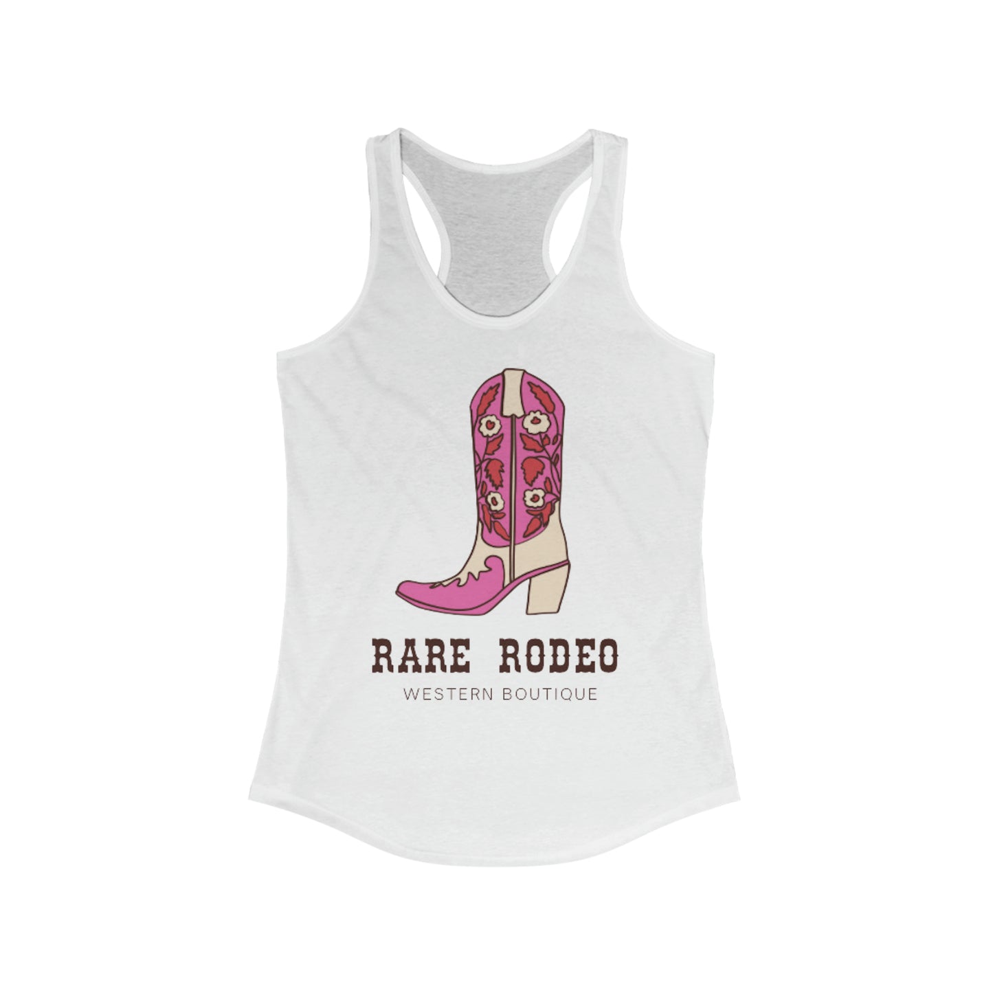 Pink Boot Rodeo Racerback Tank