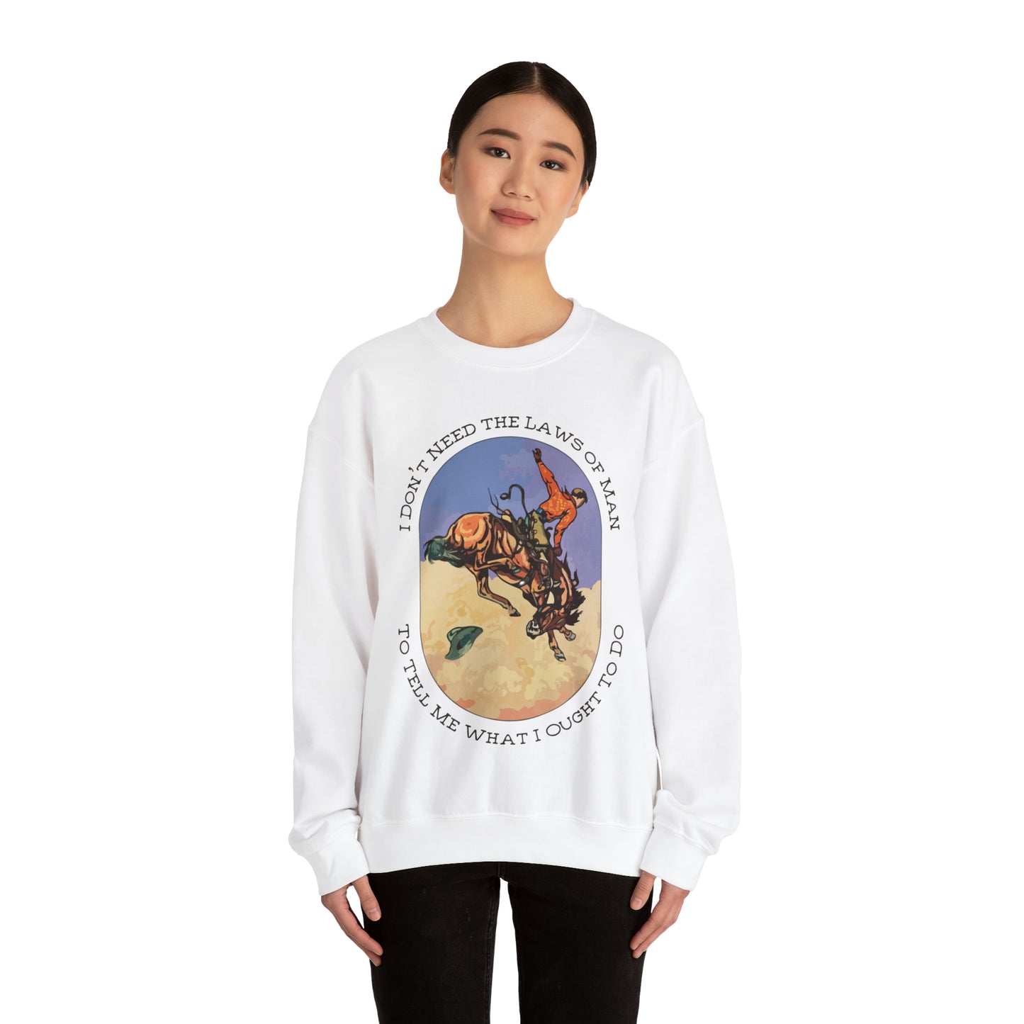 No Laws Cowboy Crewneck