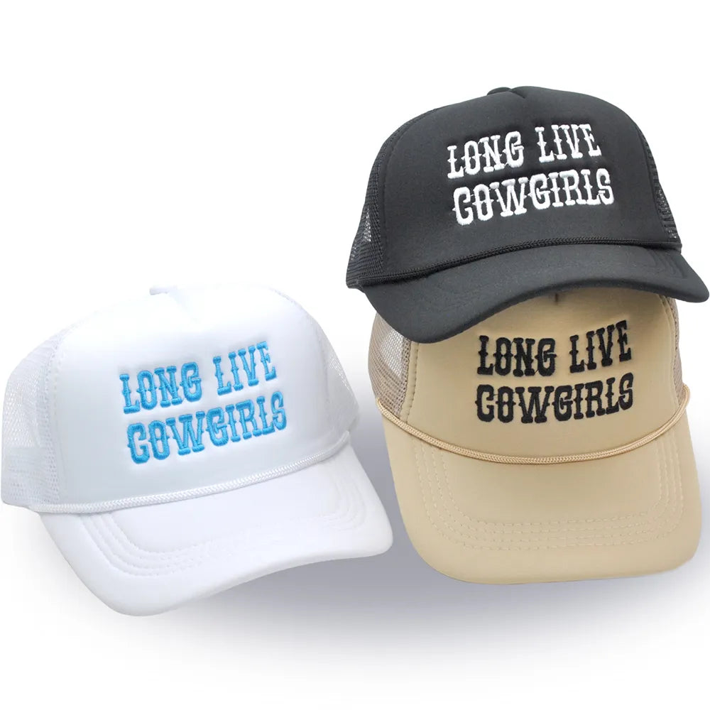 LONG LIVE COWGIRLS Embroidered Trucker Hat